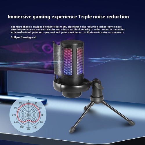 Professional RGB Streaming Mic for Gamers & Creators
